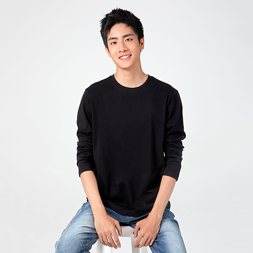 90 GO FUN men's antibacterial long-sleeved T-shirt White